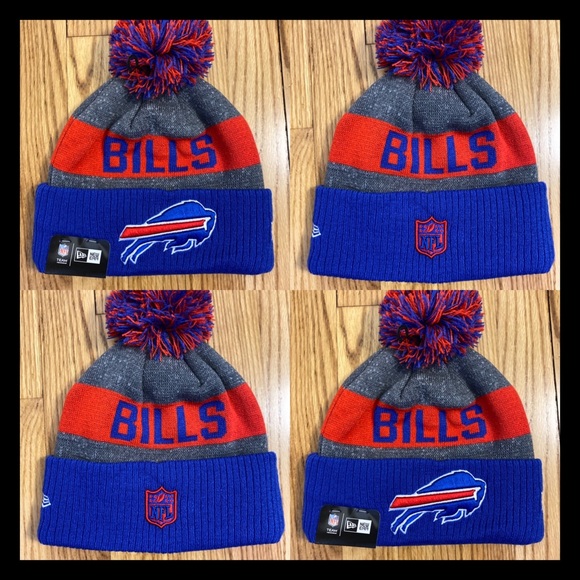 NEW ERA - BUFFALO BILLS - NFL - Sideline -  Red Blue - Bobble - Beanie new - Picture 2 of 5